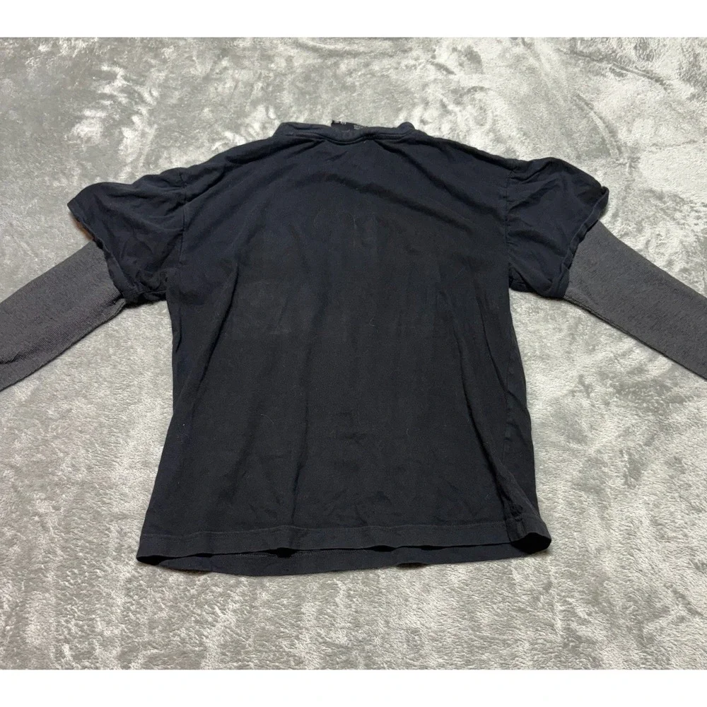 Vintage Southpole Youth S Long Sleeve Shirt Distressed Y2K Red Black Skater